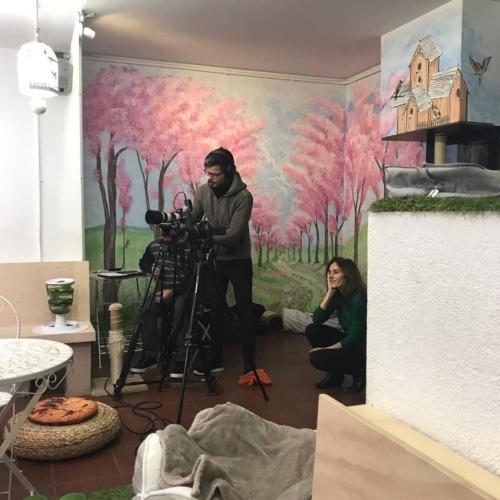 Laura Trillo Terapia Felina grabación vídeo Caixabank en Espai DeGats Barcelona 14 Enero 2019