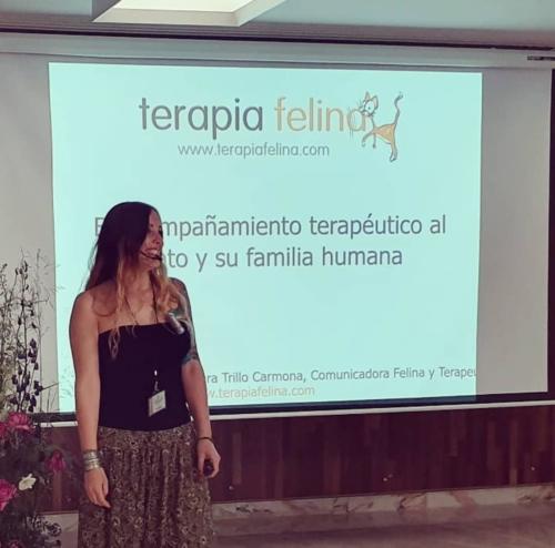 Laura Trillo Terapia Felina ponente VII Congreso de Terapia Floral de Sedibac Barcelona 2 Junio 2019
