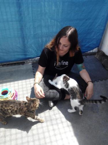 Laura Trillo Terapia Felina visita CAAD Vilafranca Barcelona 6 Junio 2019