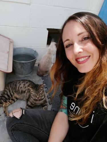 Laura Trillo Terapia Felina visita CAAD Vilafranca Barcelona 6 Junio 2019