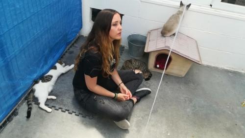 Laura Trillo Terapia Felina visita CAAD Vilafranca Barcelona 6 Junio 2019