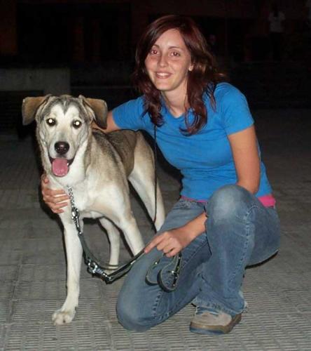 Laura Trillo educación canina con Zelda 2003
