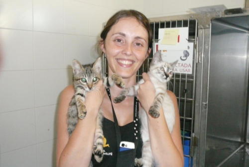 Laura Trillo voluntariado ANAA con Rita y Florín 2007