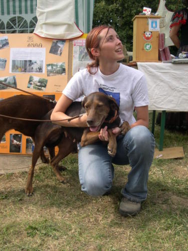 Laura Trillo voluntariado en Alemania con compañeras ANAA y adoptados 2003