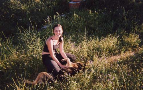 Laura Trillo y Dalta en ANAA voluntariado 2002
