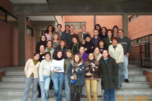 Laura Trillo y compañeras de ANAA y otras Protectoras en curso de RSPCA y ANDA en Salamanca 2004