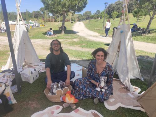 Luismi (Cathalla) y Nynes de Terapia Felina en Divermascotas Madrid, donde dieron varias charlas y talleres felinos, 13 de Abril de 2024